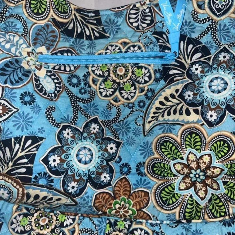 NWT Vera Bradley Bali Blue Quilted Hobo Shoulder Bag